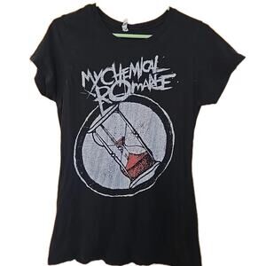 My Chemical Romance Black T-shirt Size L Hourglass Vintage 2000 Y2K